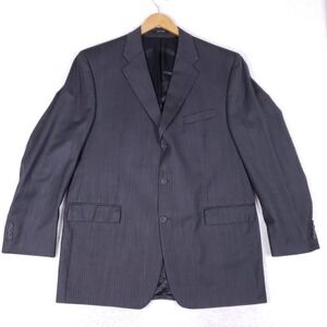 Kasper Mens Charcoal Gray Wool Blend 3-Button‎ Blazer Sport Coat 46L Canada